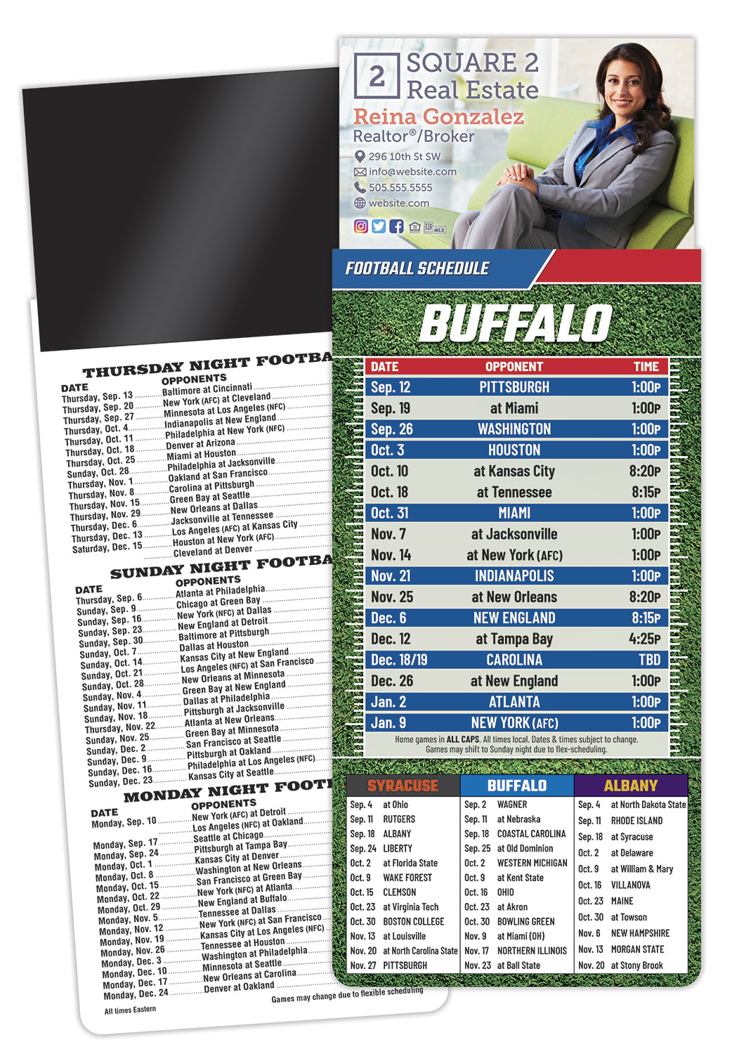 Magna-Card Business Card Magnet Football Schedules (3.5x9) 1