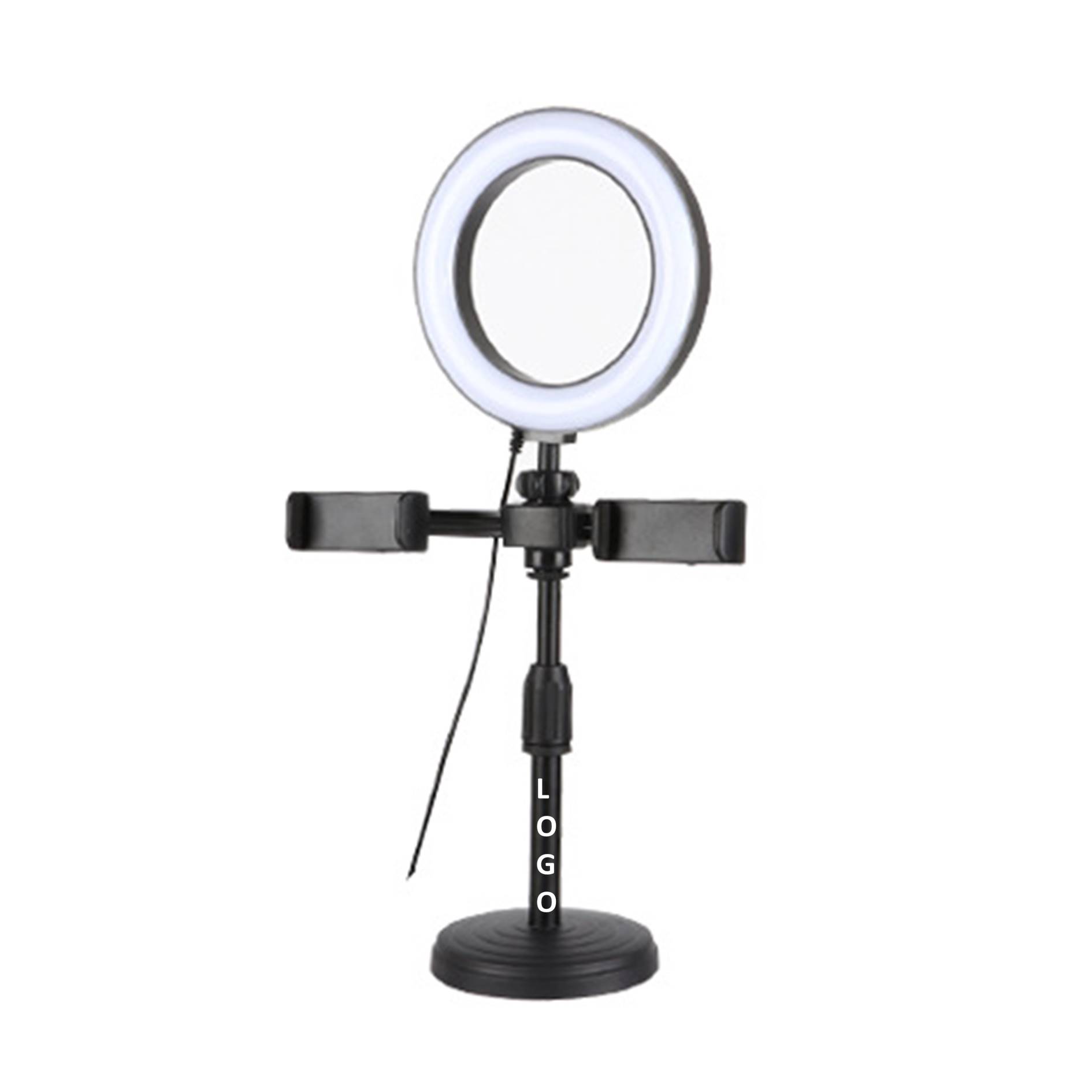Stand Flexible Portable Mobile Phone Dual Holder With Ring Light 1