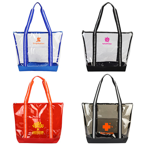 Diamond Clear TPU Zippered Tote 22