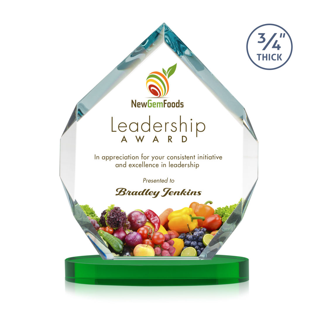 Royal Diamond VividPrint™ Award on Alberton Base - Green 3