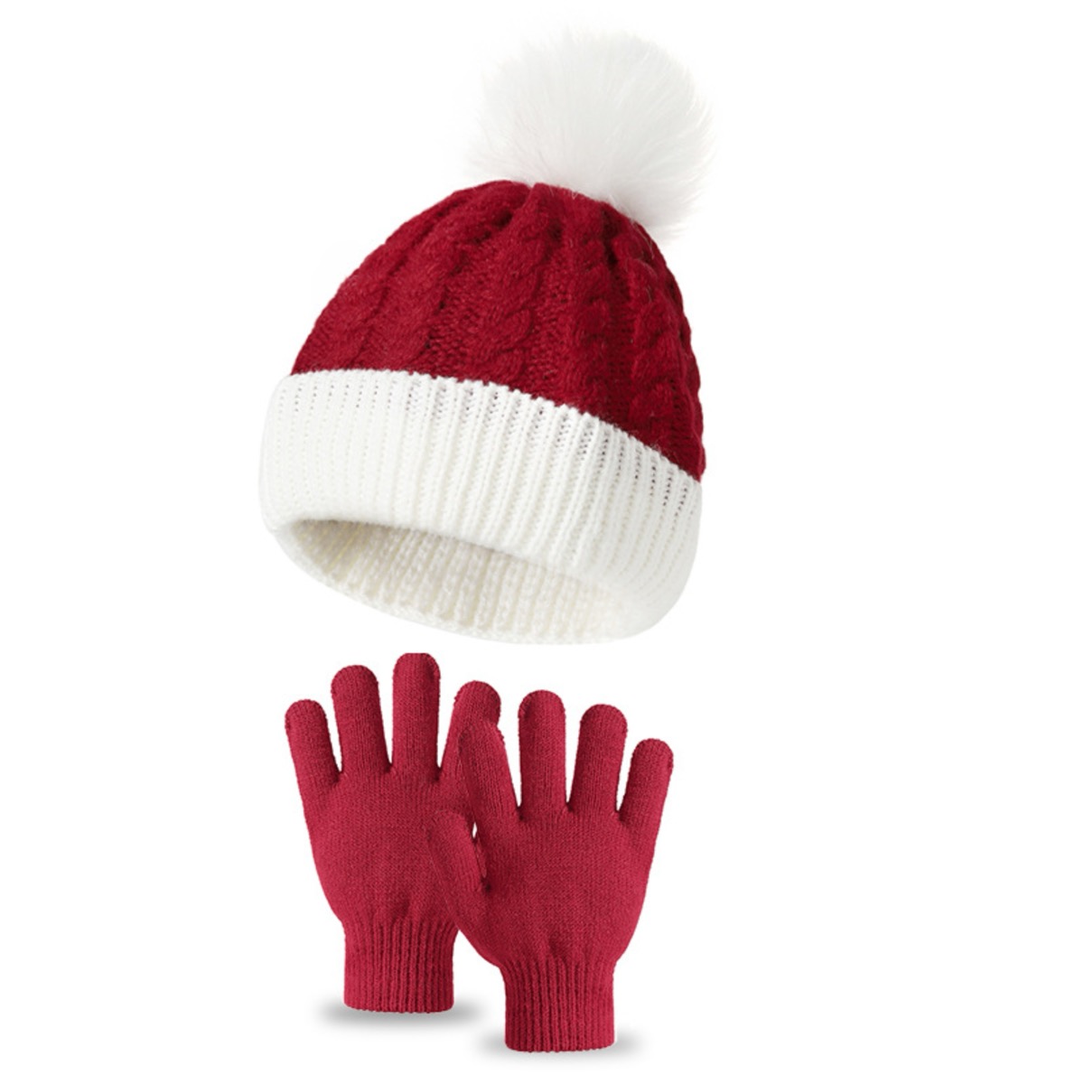 American Trends Baby Beanie with Double Pom Poms for Winter 3