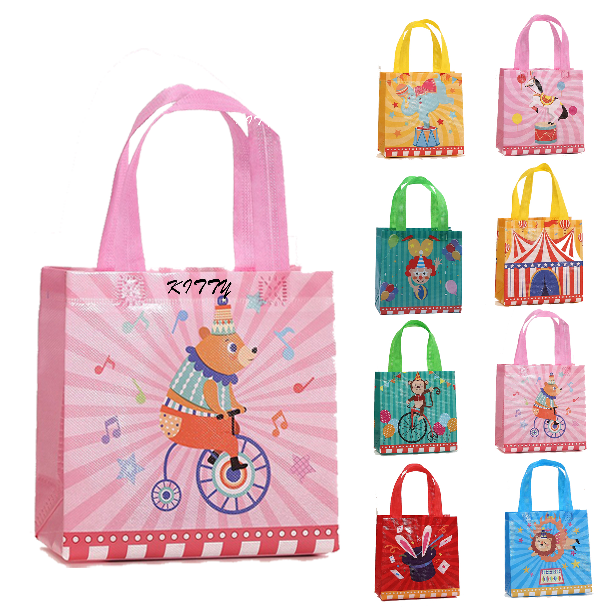 Children's Gift Tote Bag with Circus Print
