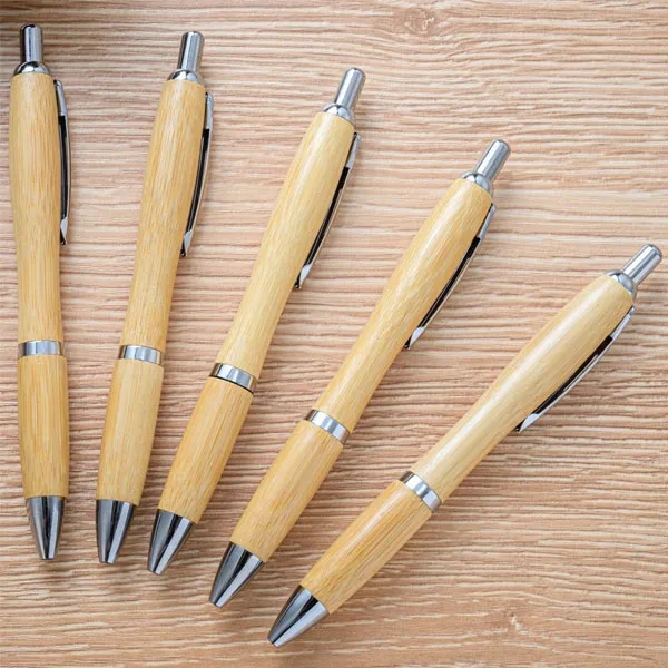 Curvy Bamboo Ballpoint Pen 5