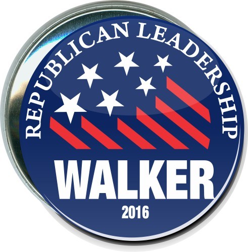 Republican Leadership, Walker 2016, Political Button