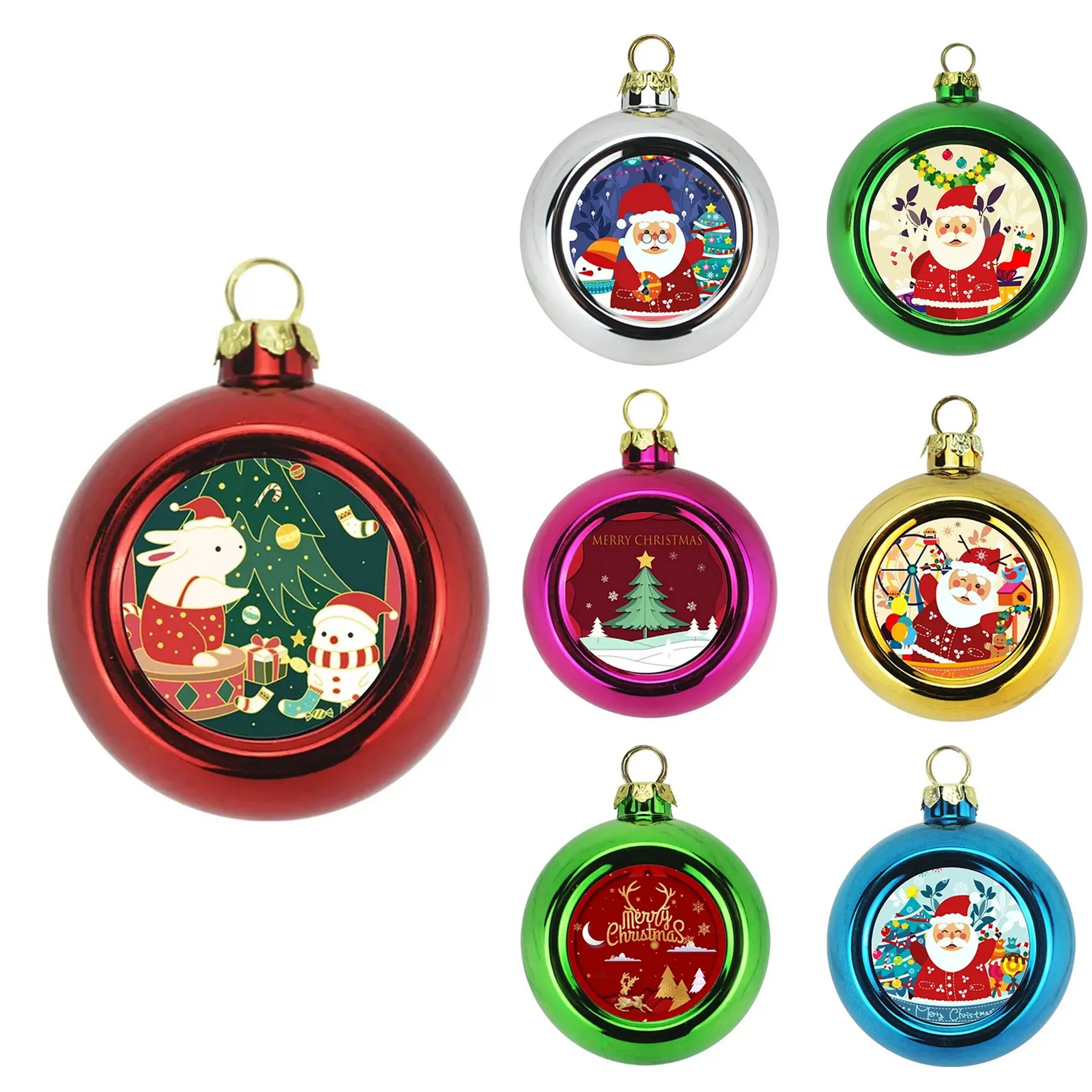 Plastic Christmas Tree Ornament Hanging Ball MOQ50 5