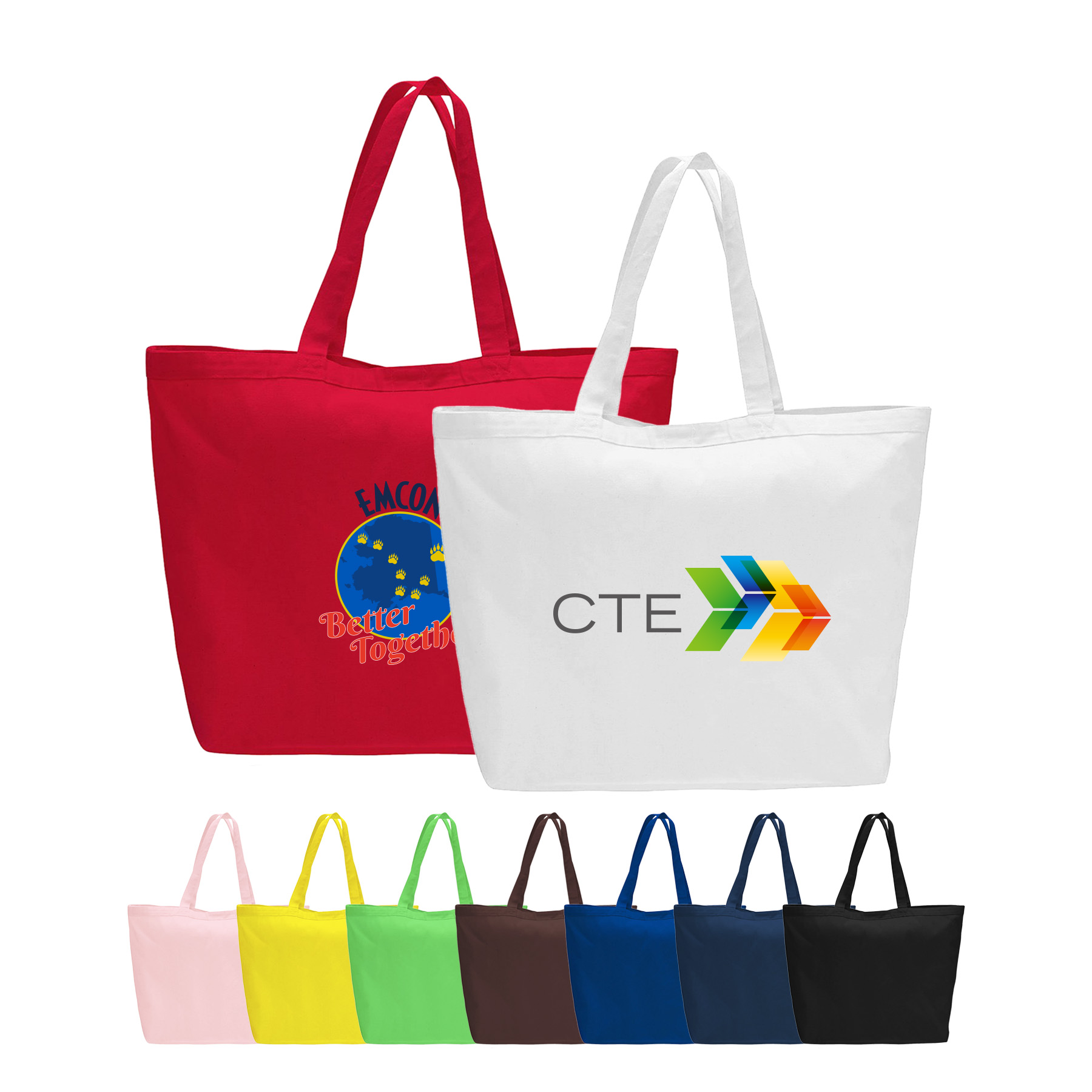 12 oz. 23"w Large Heavy Canvas Velcro Closure Tote Bag 5