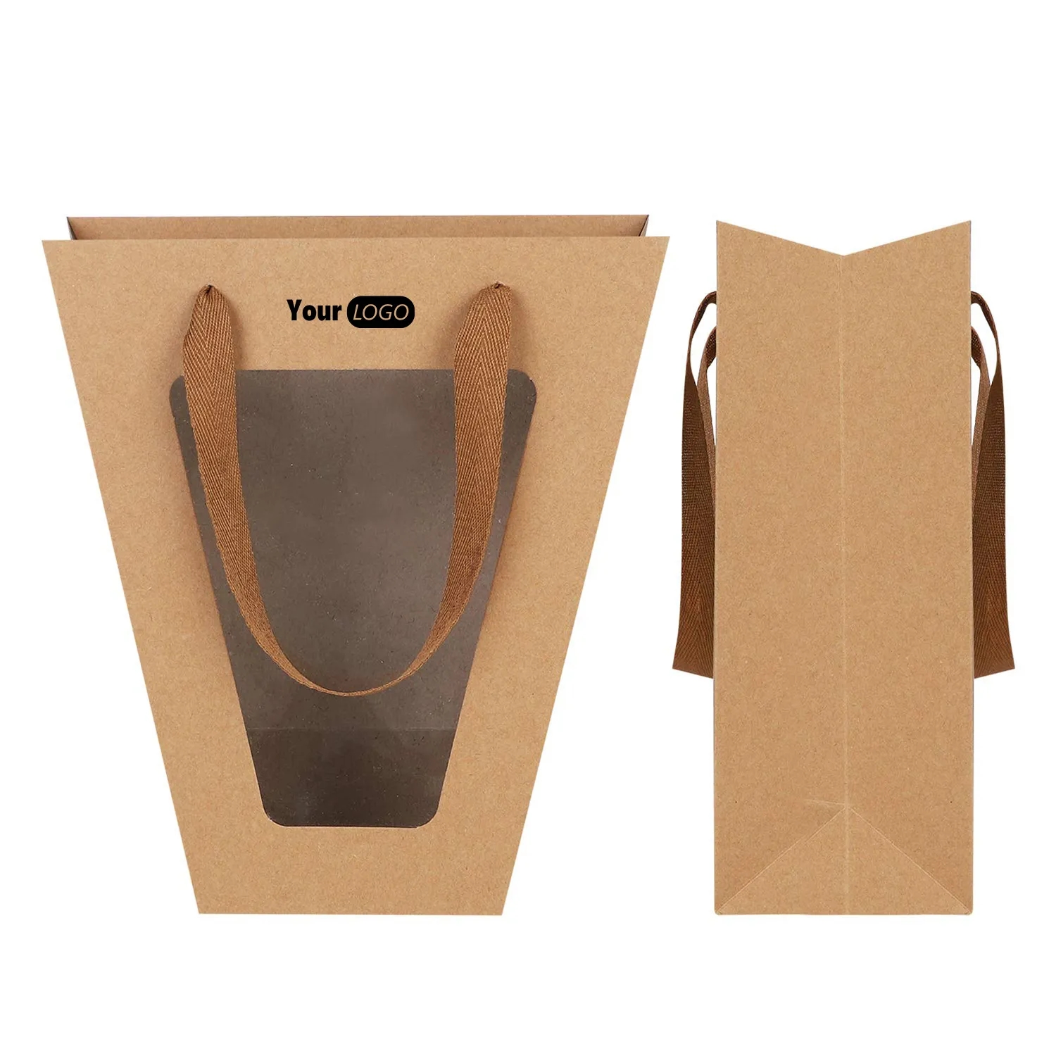 Flower Bouquet Gift Bags with Transparent Window 4