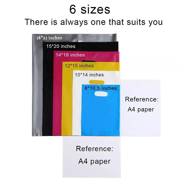 Die Cut Handle Plastic Bags - 15" x 12" 3