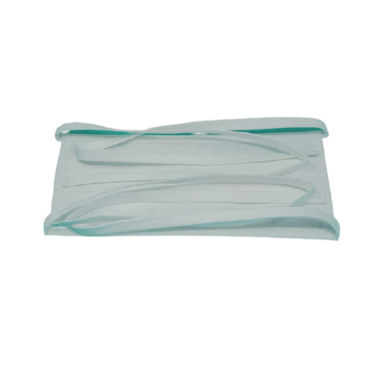 2-Ply Tie-Back Reusable Pleated Polyester Face Mask 4