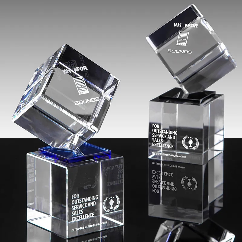 Occasion Cube on Column Crystal Base 5