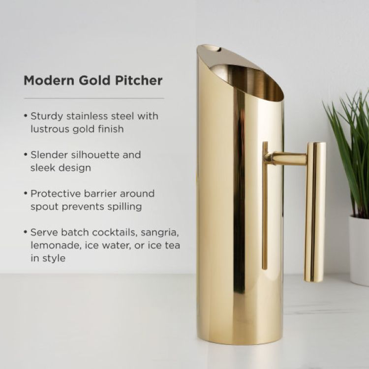 Viski® Modern Gold Pitcher 10