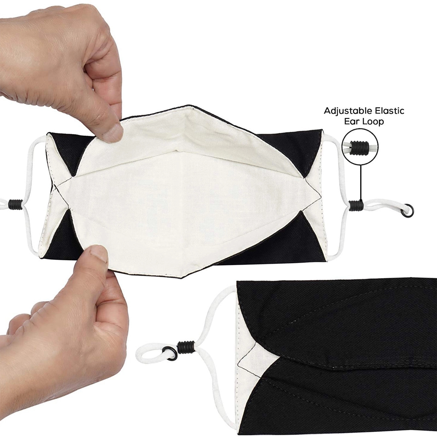 Reusable Cloth Face Masks  Cotton Washable Adjustable 7