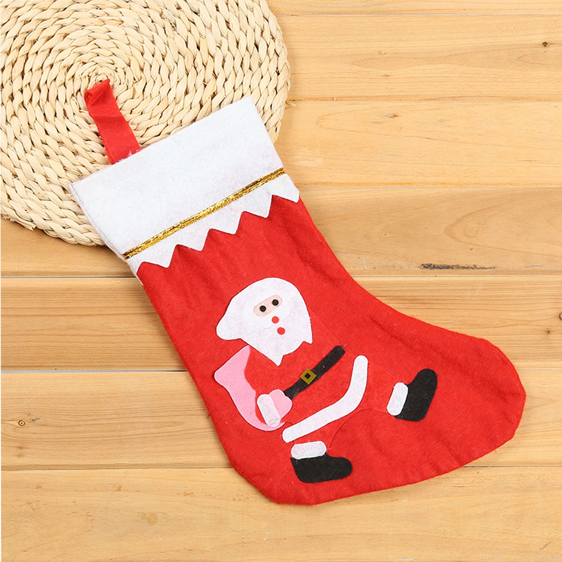 Santa Snowman Tree Christmas Xmas Stockings Ornaments 4