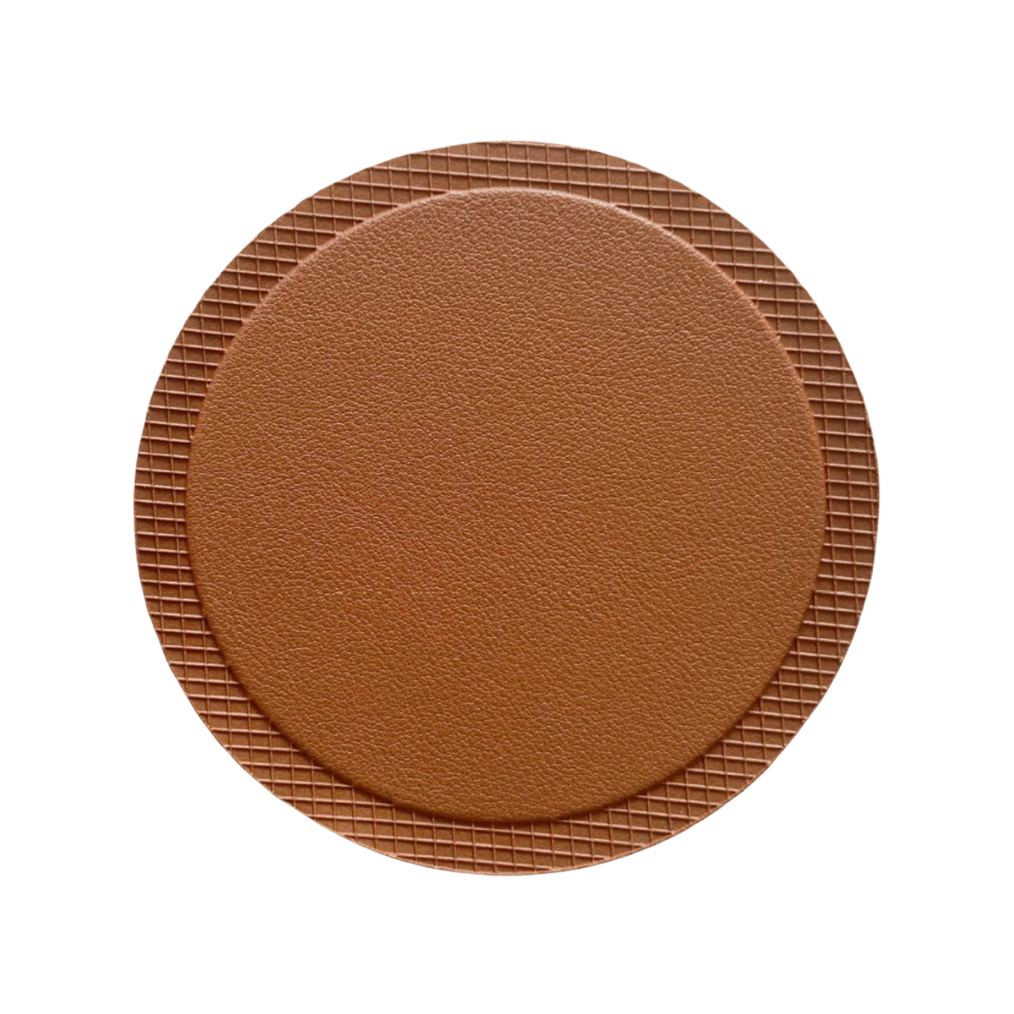 Round PU Leather Drink Coasters 11