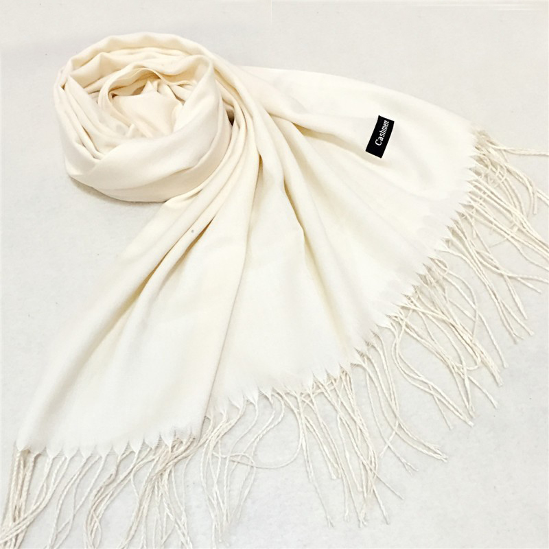 210GSM Cashmere Pashmina Scarf With Fringes 6