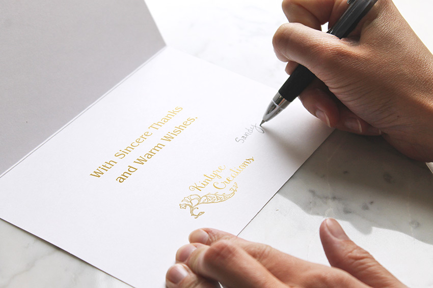 Burgundy Marble Referral Thank You Card 1