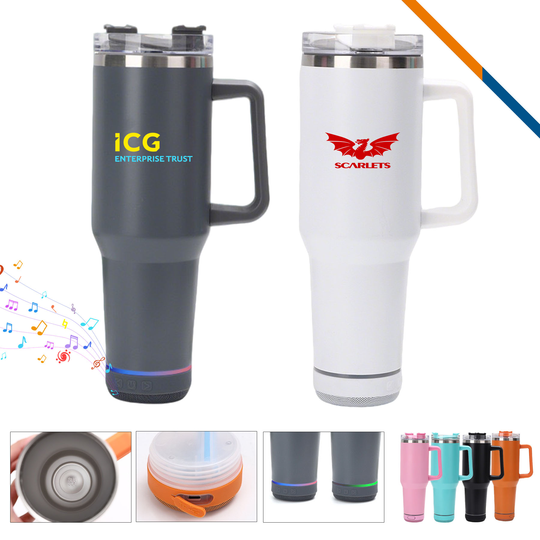 Jentis Bluetooth Speaker Tumbler - 40 OZ. 6