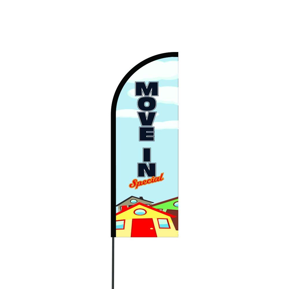 Move In Special Flag Kit 17' Feet Feather Flag Sign Outdoor Banner 2