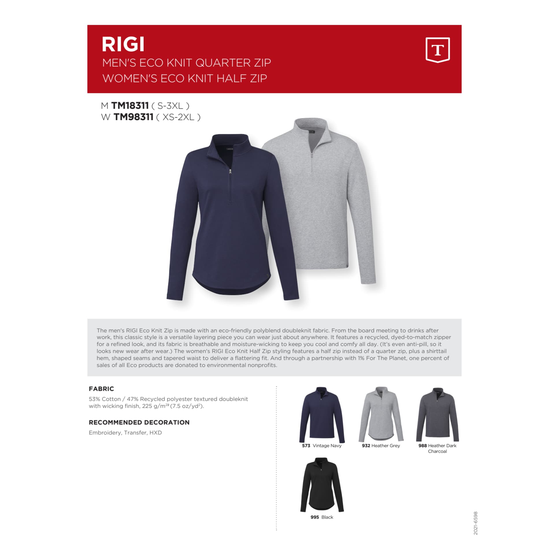 Women's RIGI Eco Knit Half Zip 141