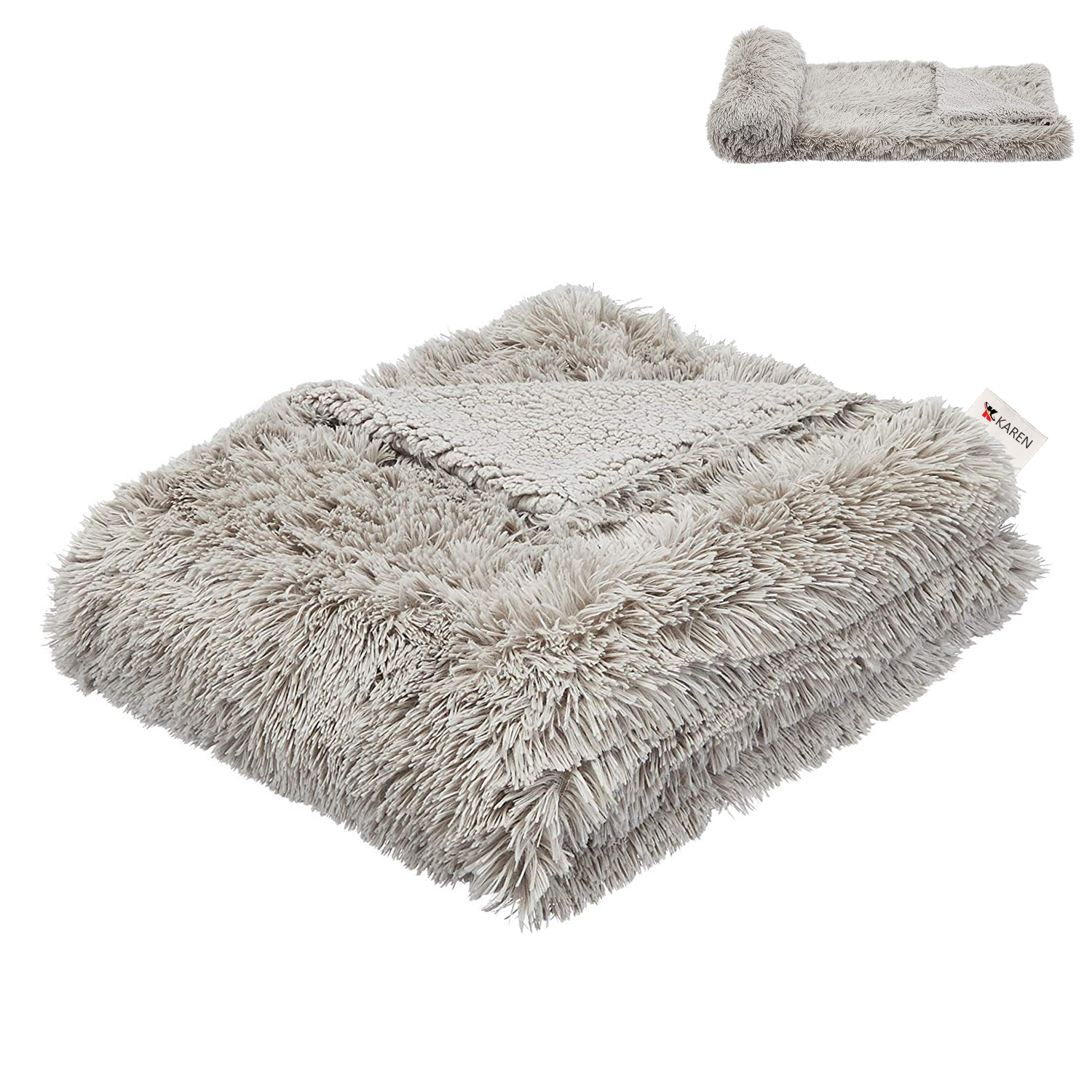 Fuzzy Faux Soft Fluffy Plush Throw Blanket