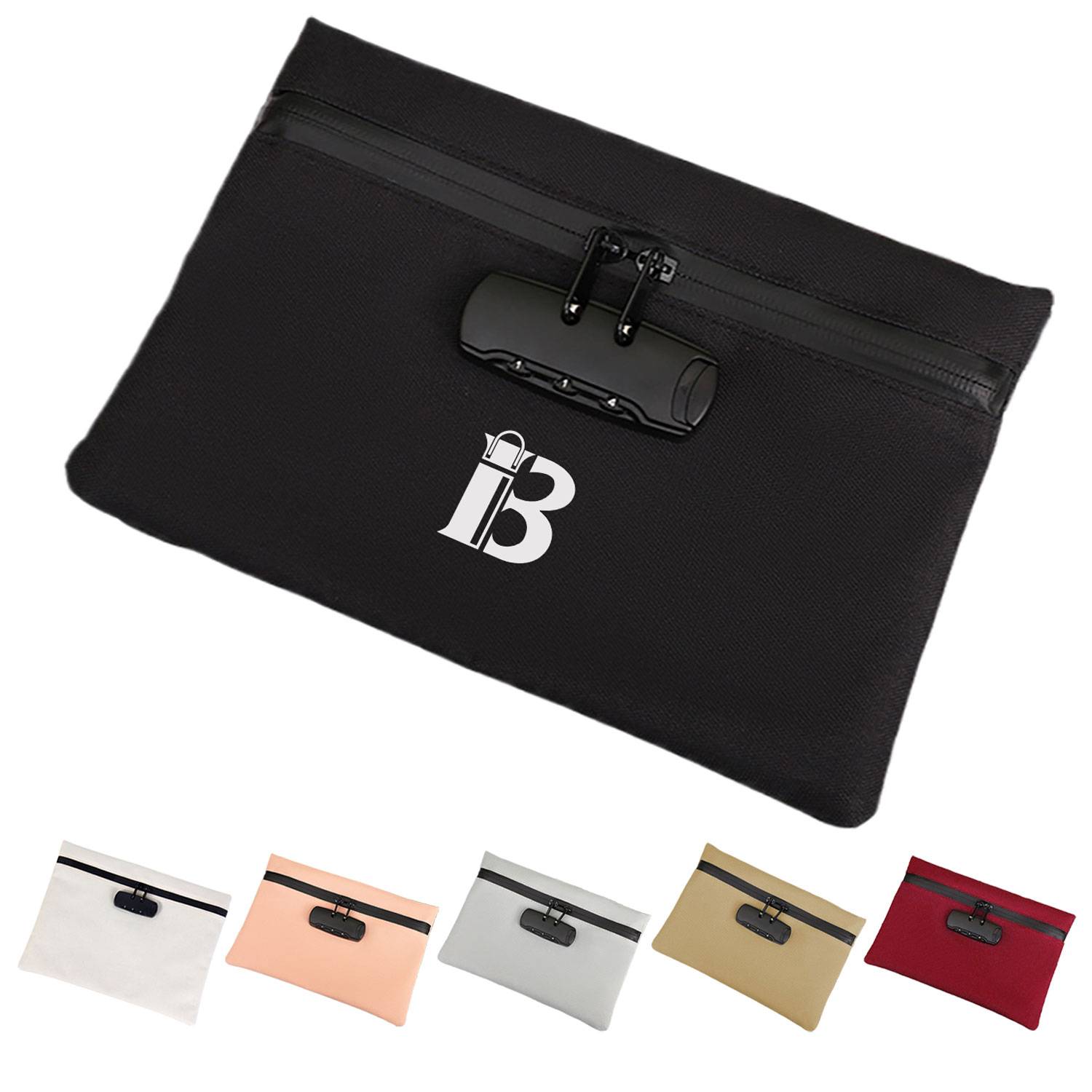 Waterproof Oxford Fabric File Bag W/ Combination Lock