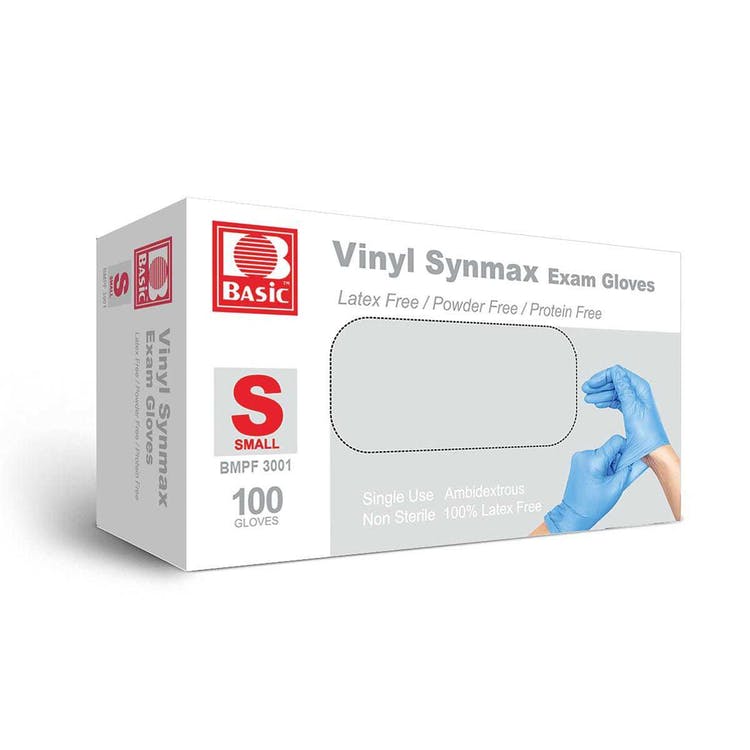 Disposable Blue Gloves - Small Vinyl Latex-Free 1