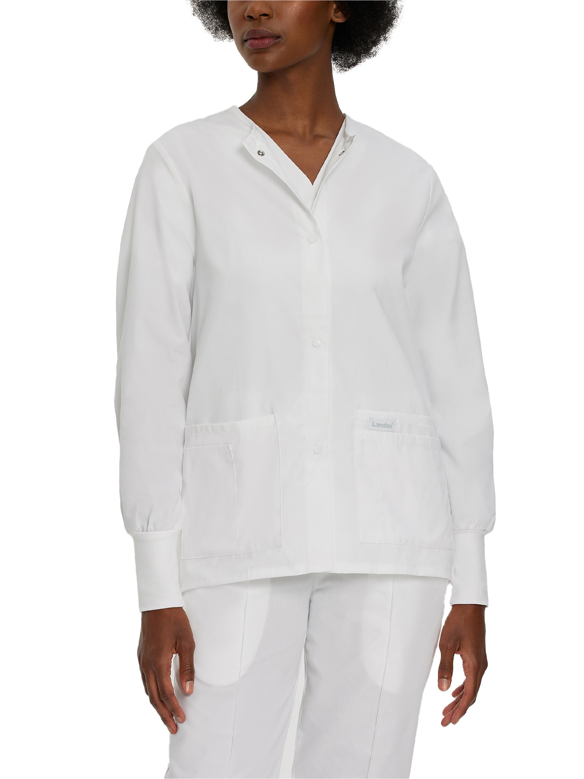 Landau - Essentials - Women's Four-Pocket Crew Neck Warm-Up Jacket 21