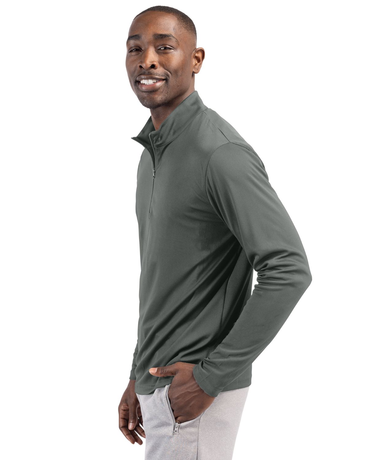 Clique Spin Solution-dyed Performance Interlock Mens Half Zip 30