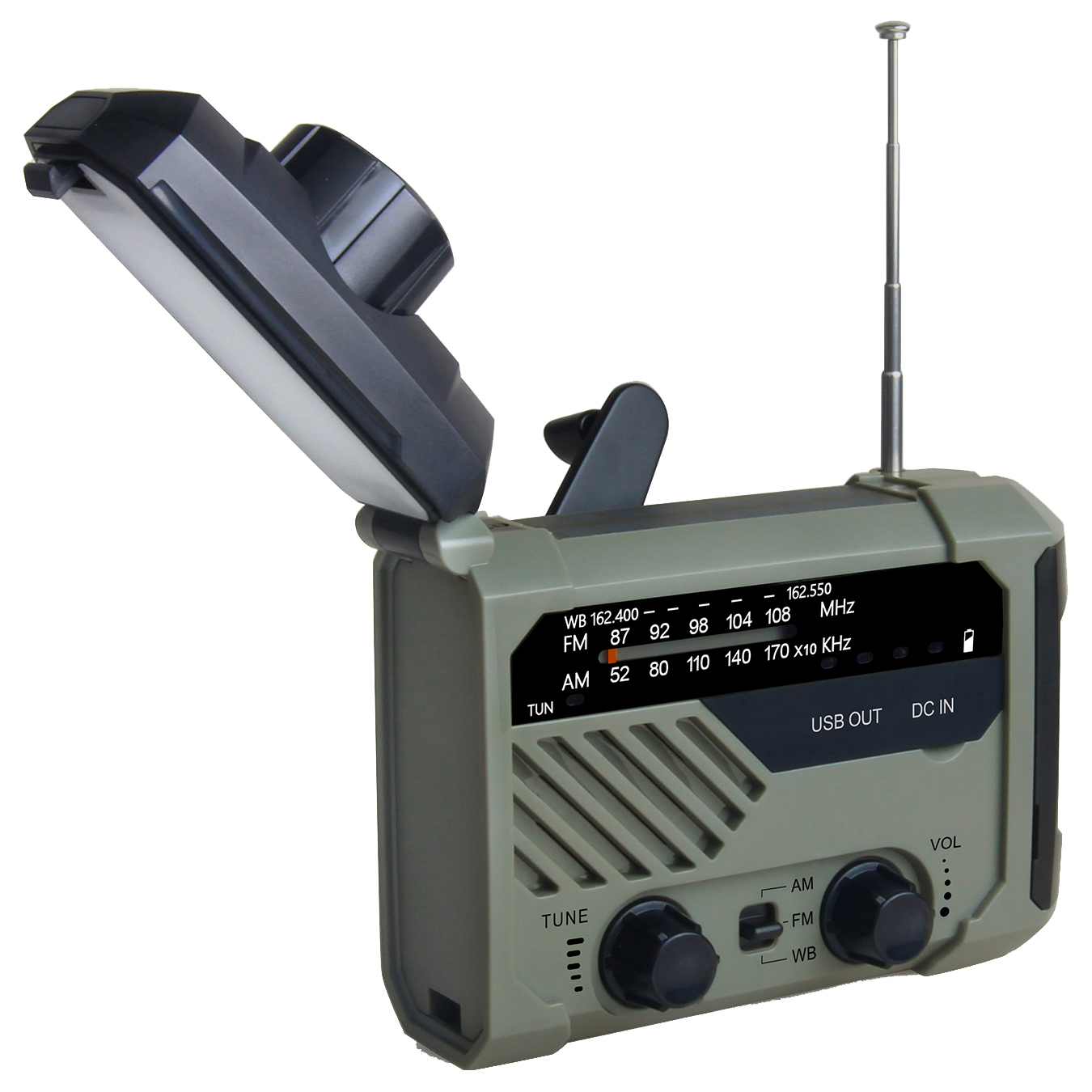 ResQ Emergency Weather Radio – AM/FM/NOAA with LED Flashlight, Reading Lamp, SOS & Power Bank 14