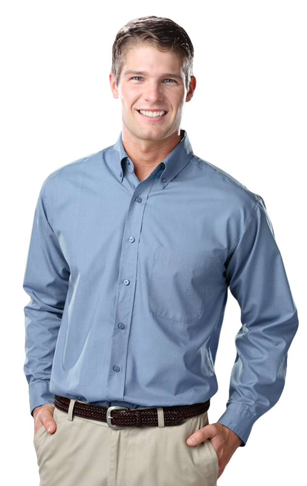 Men's L/S Value Poplin Shirt 6