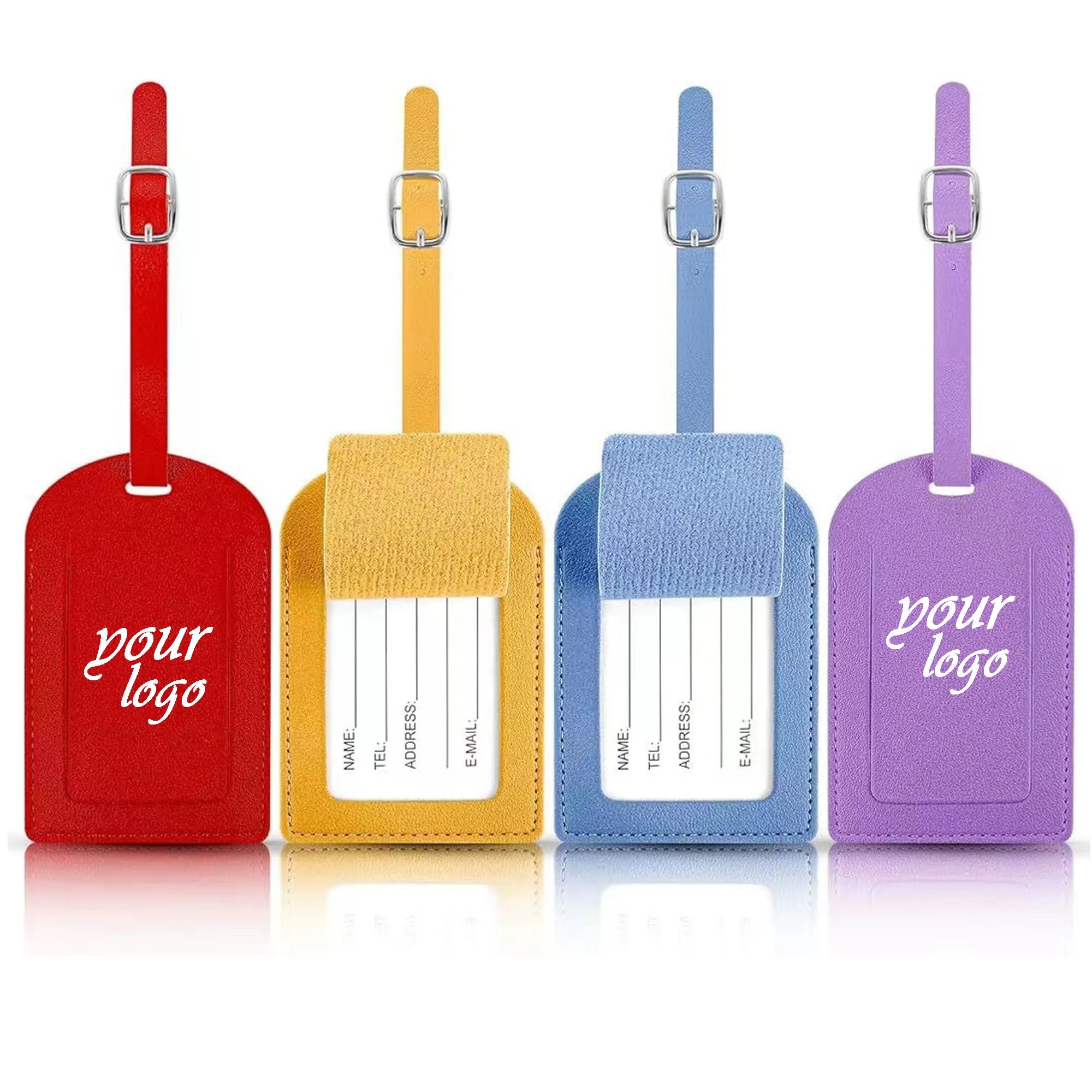 PU Leather Luggage Tag With Custom Logo 7
