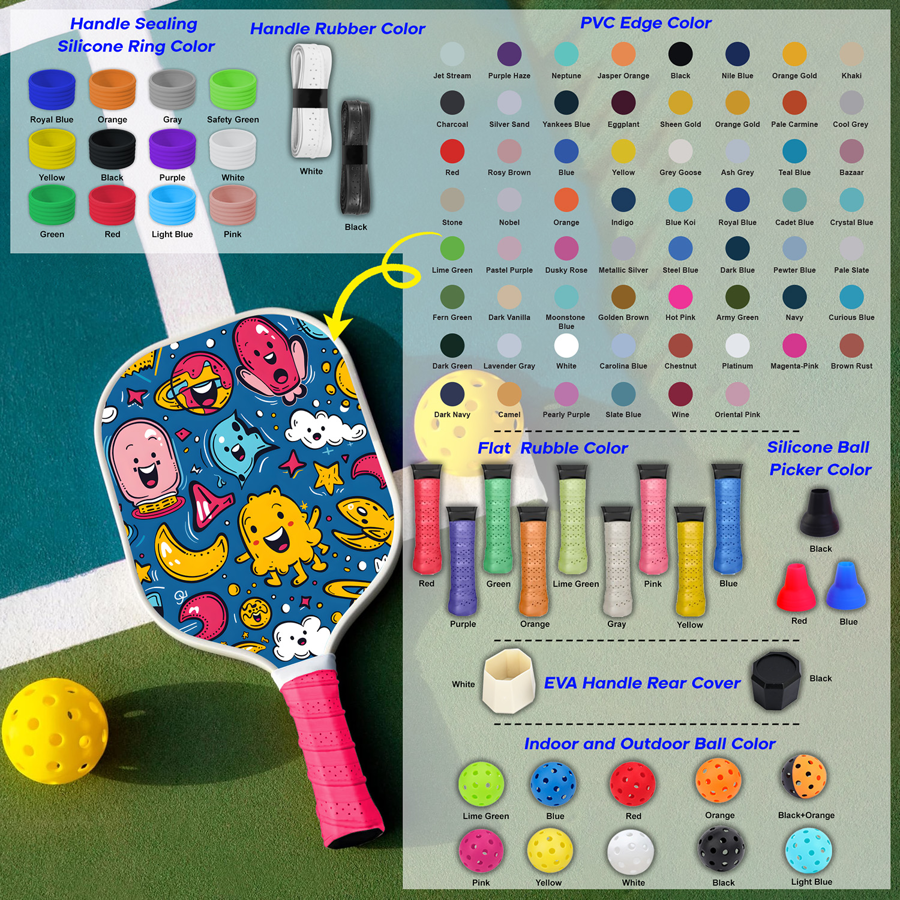 Carbon Fiber Pickleball Set w/ Zipper Bag - Kids 2