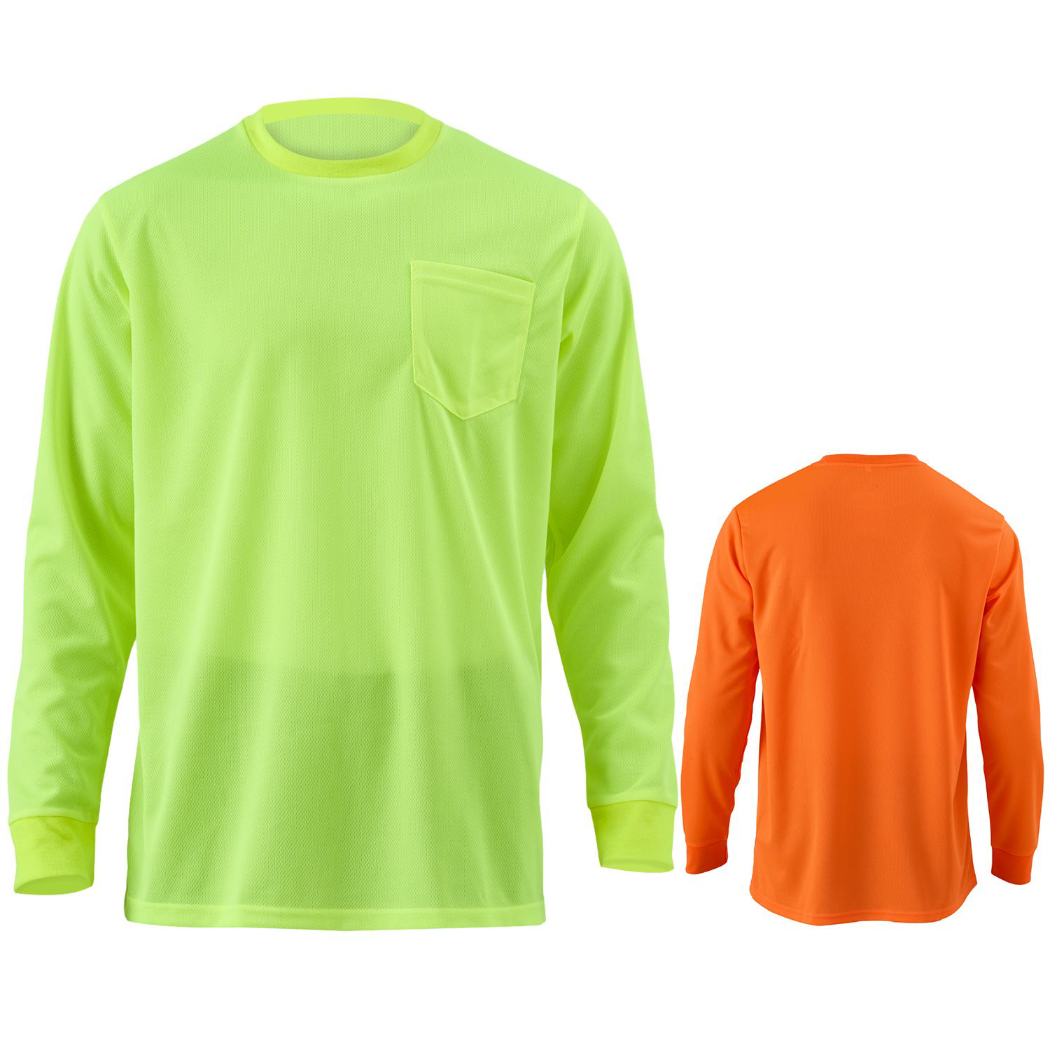 Non-ANSI Safety Long Sleeve Tee Shirt w/ Pocket 3