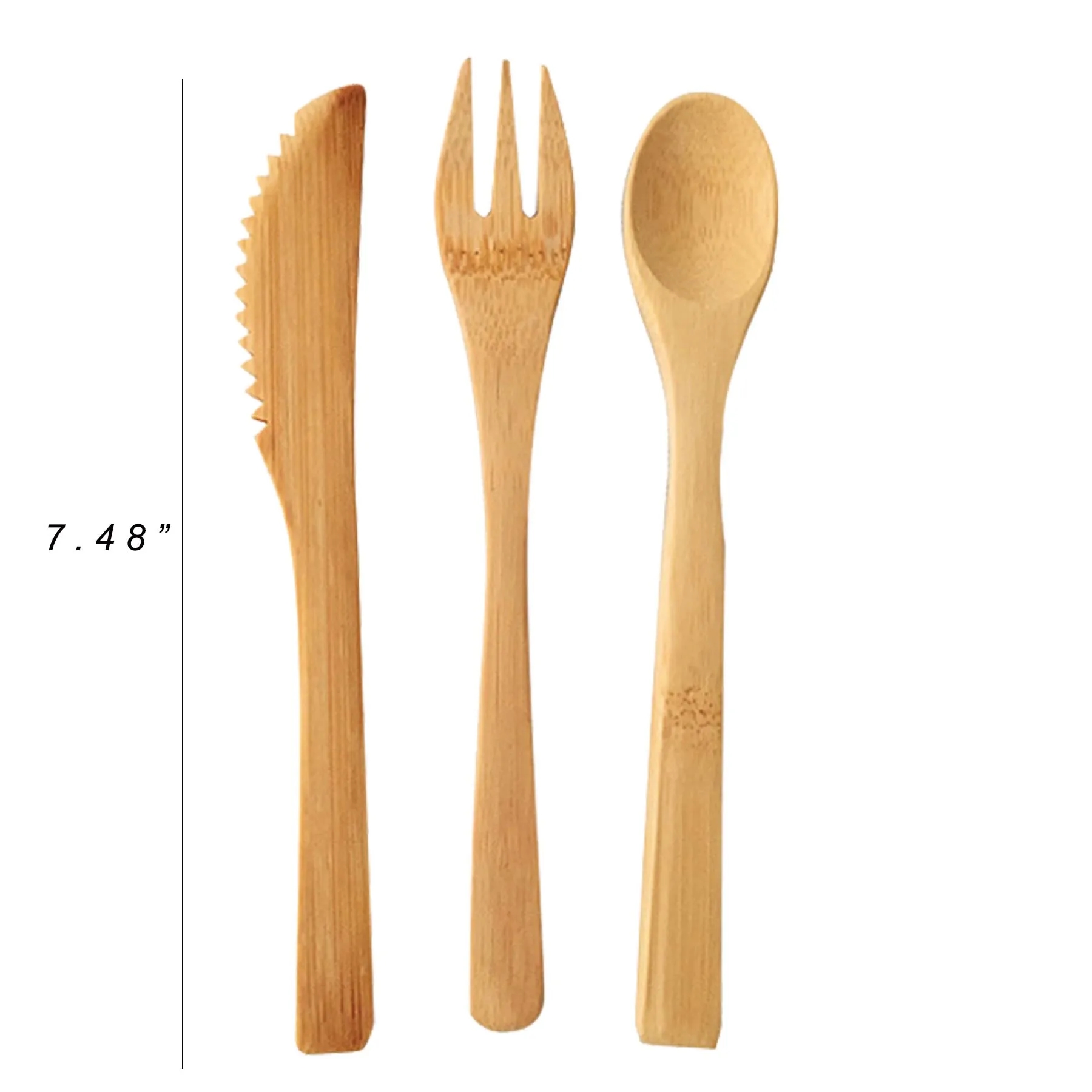 Bamboo Cutlery Set with Cloth Bag 3