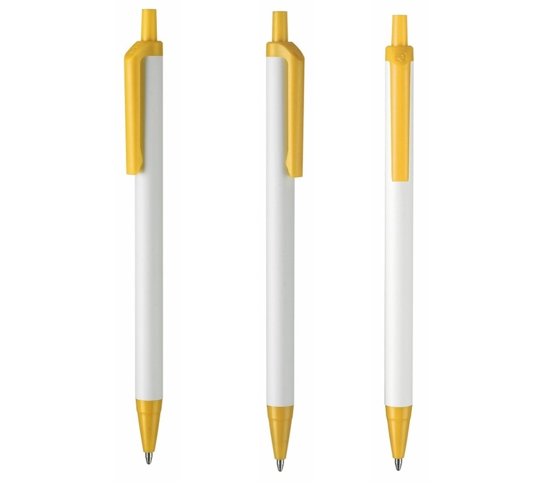 Slim White Barrel Pen 2