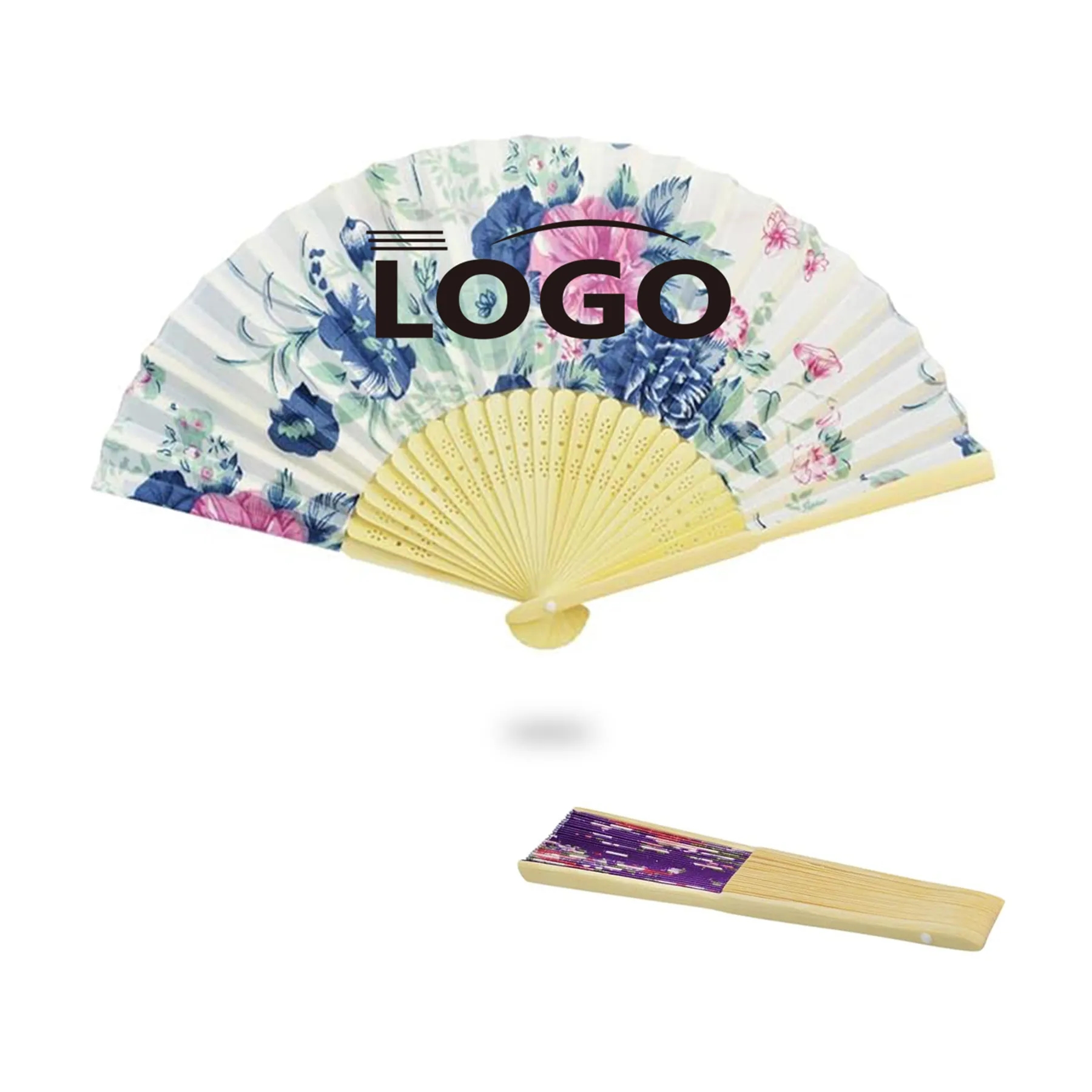 Folding Bamboo Paper Hand Fan 1