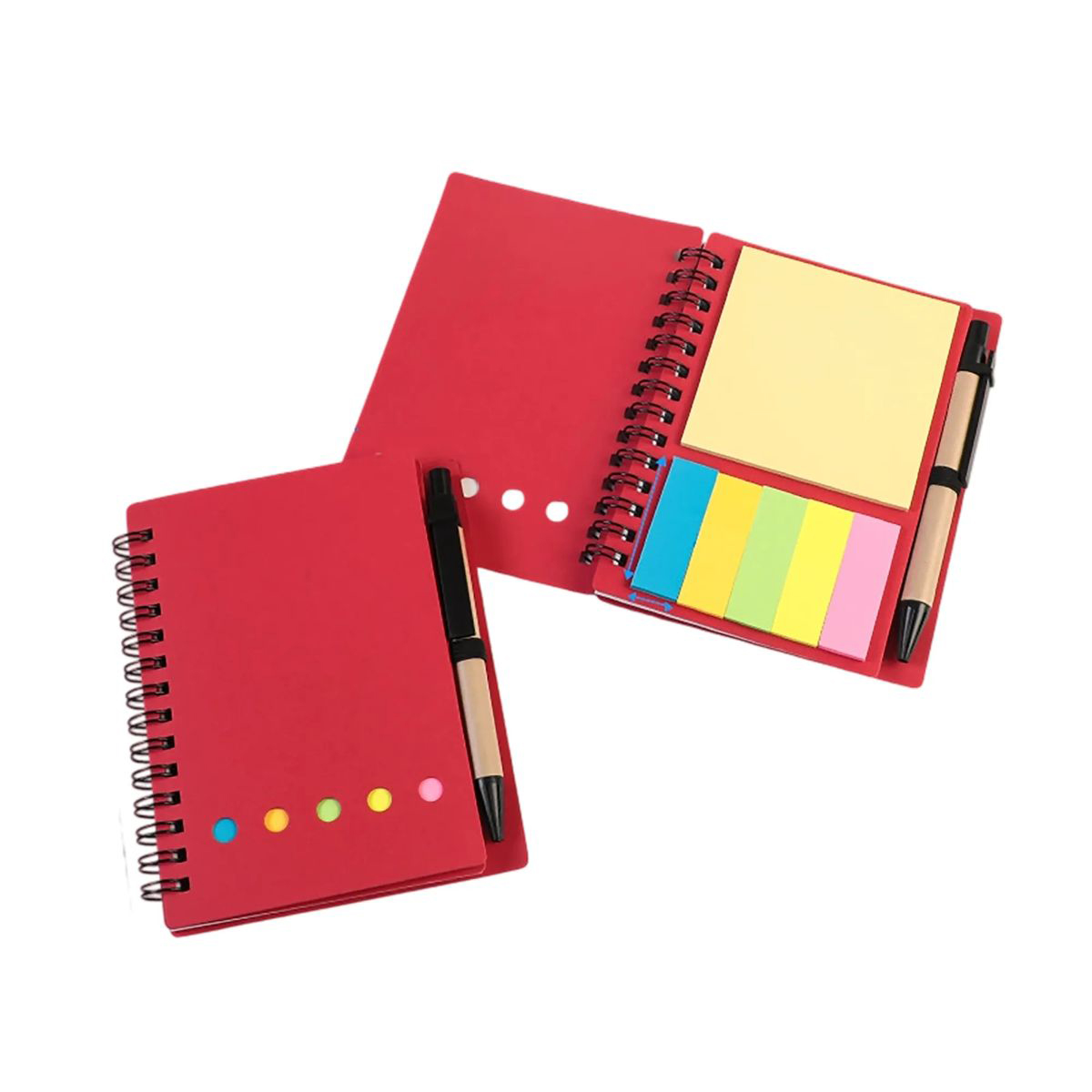 Recycled Cover Notebook with Sticky Notes Set 7