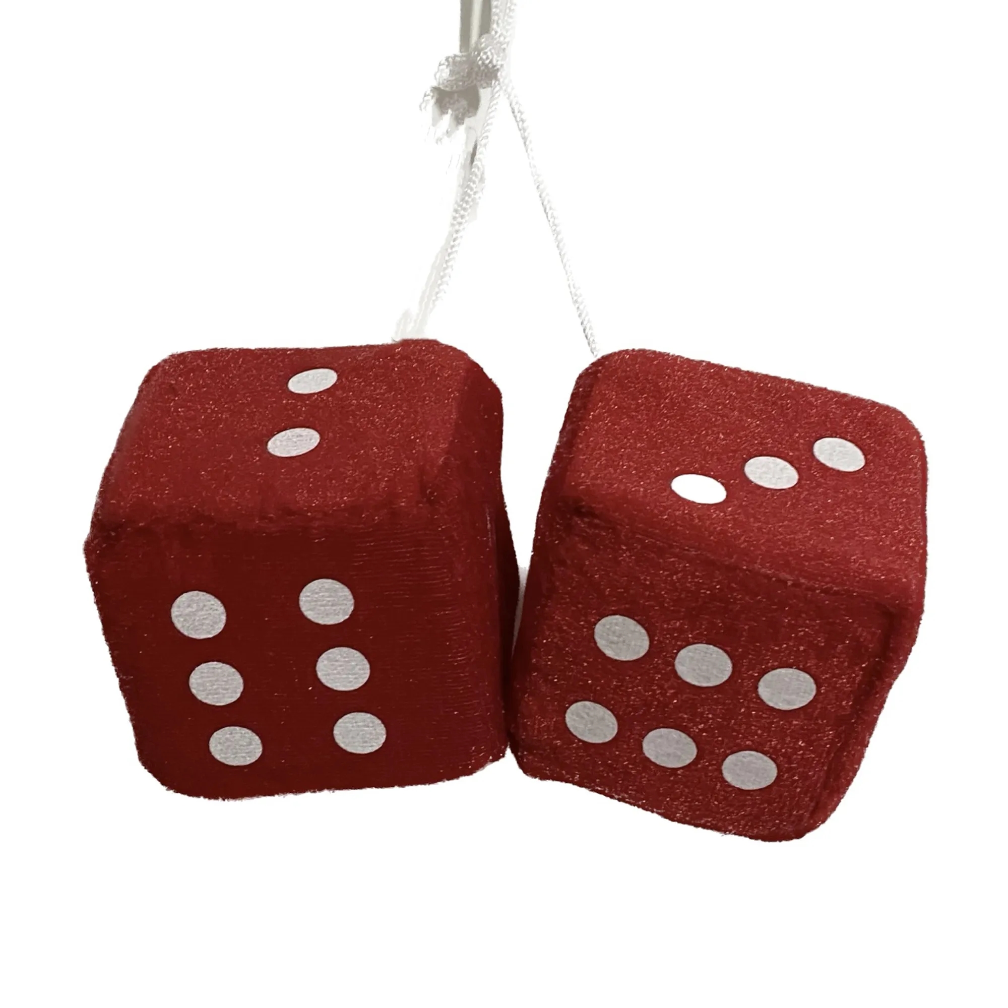 Pair of Plush Dice Car Pendant 8