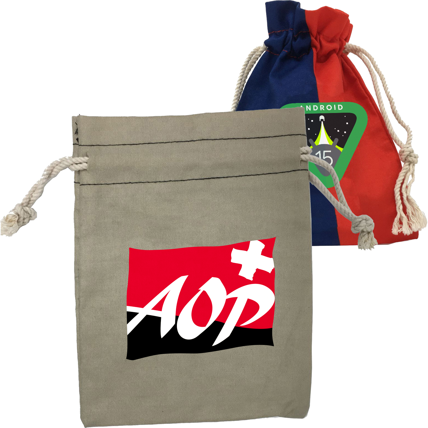 8.5cm x 9cm Full Color Drawstring Pouch Utility Cotton pouches 2