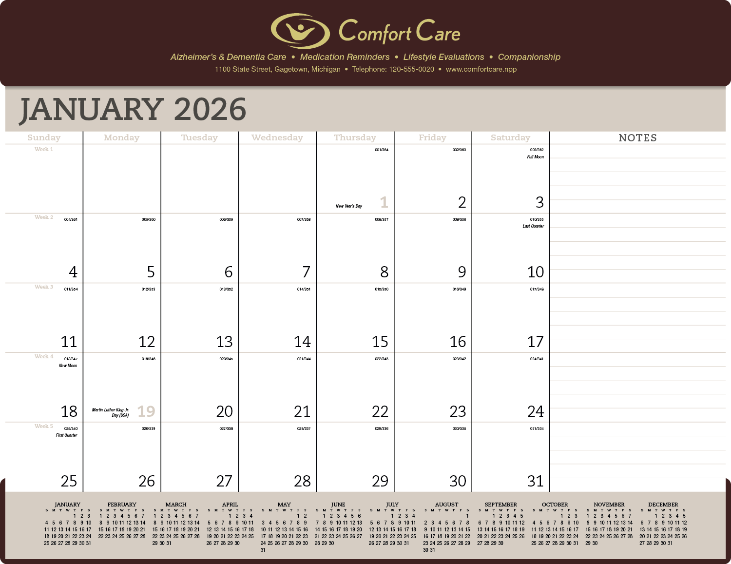Triumph® Calendars Vinyl Desk Pad 20