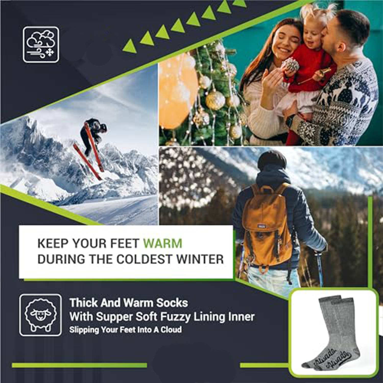 Winter Hiking Merino Wool Socks 5