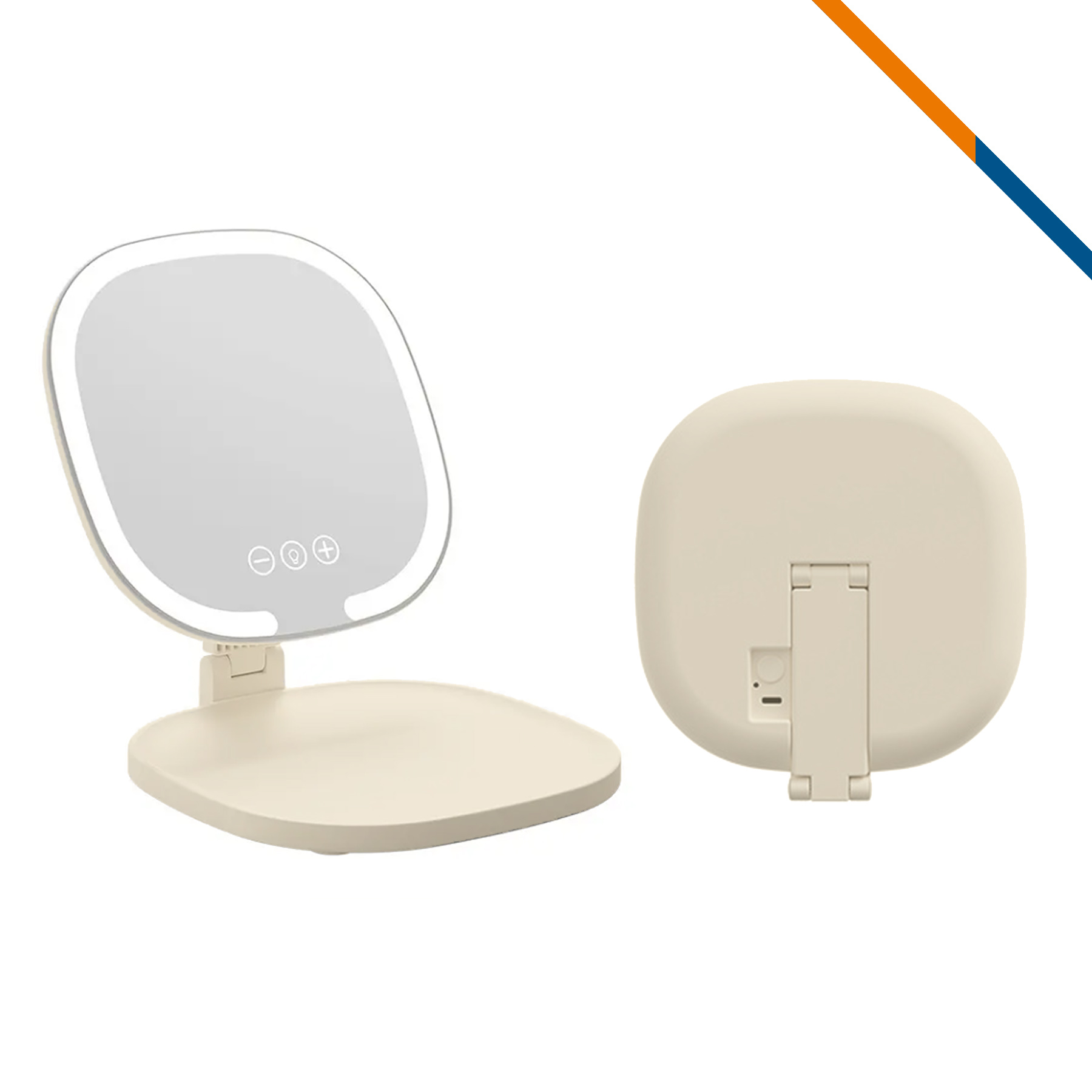 Phillis Desktop Foldable LED Makeup Mirror 2
