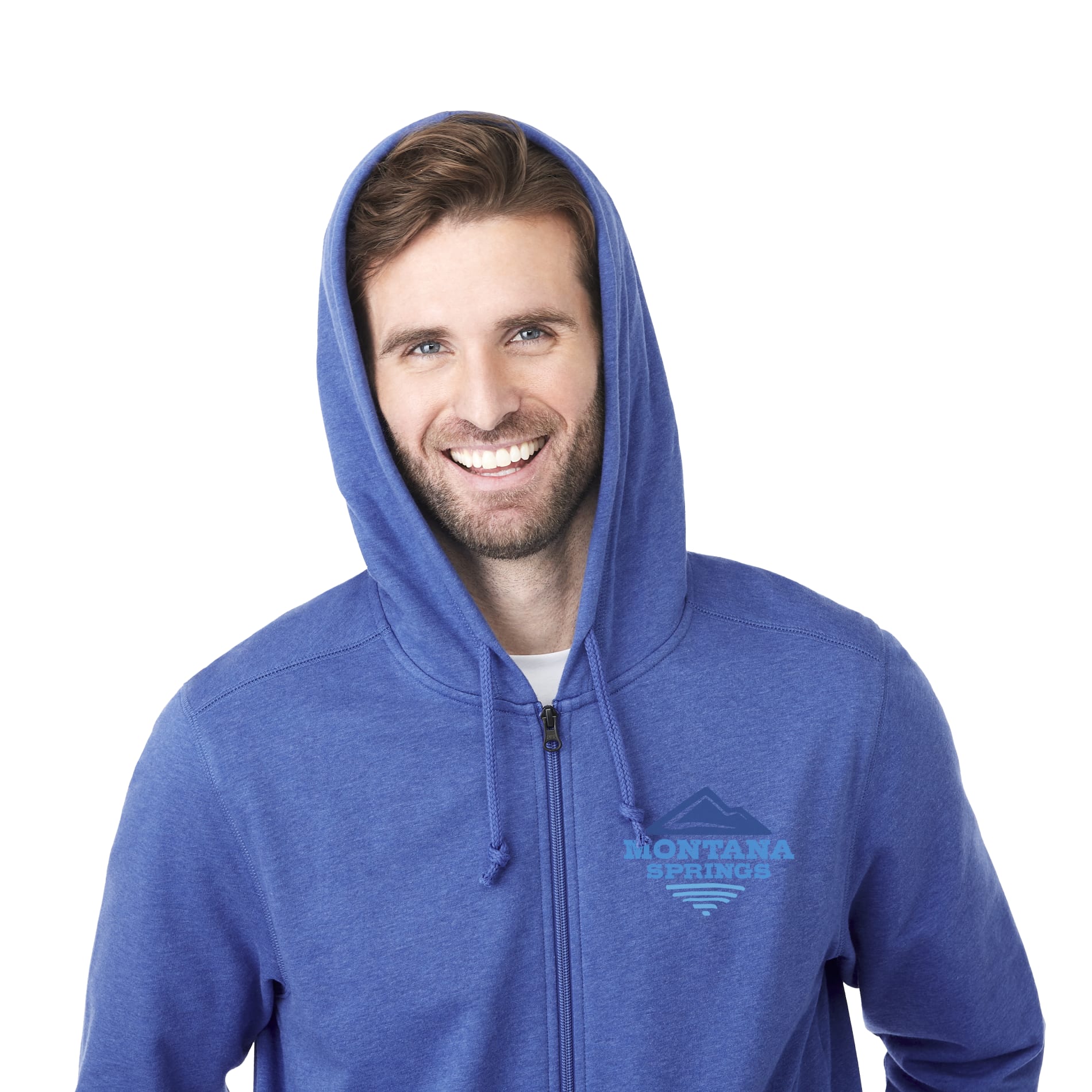 Men's ARGUS Eco Fleece Full Zip Hoody, custom hoodie or sweatshirt with logo imprint 152