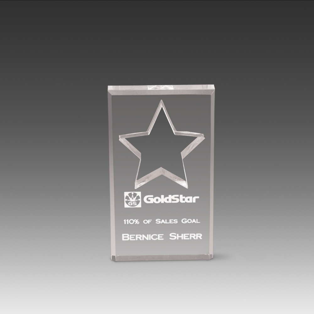 Star Cut-Out Acrylic Award (3"x6") 2