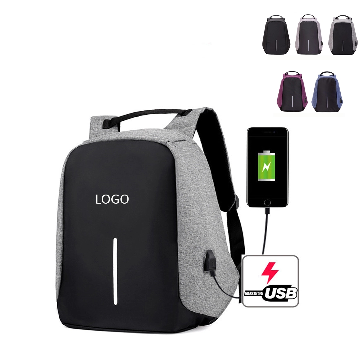 Anti-Theft Laptop Backpack with USB Port 2