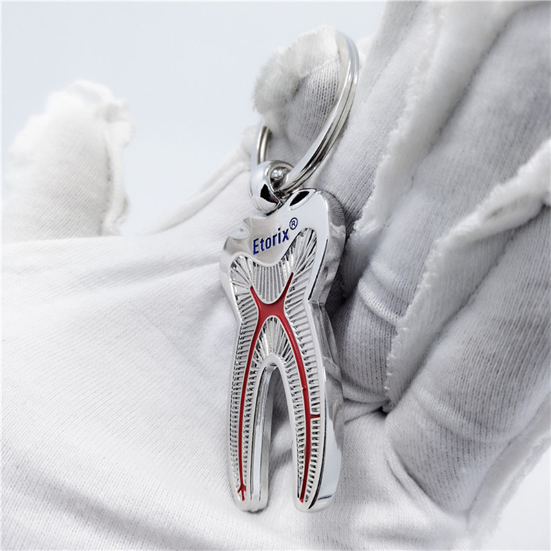 Creative Tooth Shape Metal Key Ring 7