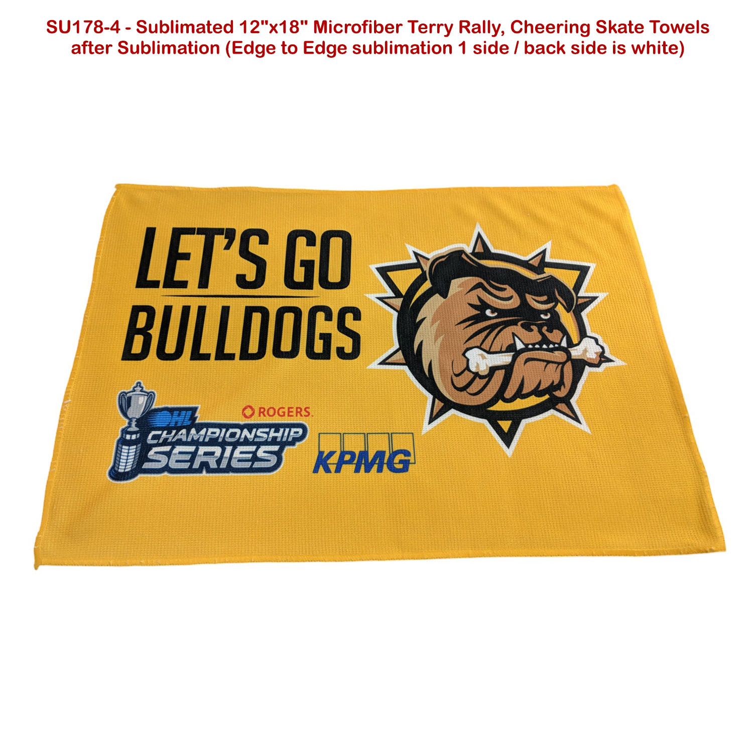 24 Hr Express Ship - Colored Microfiber Dri-Lite Terry Rally, Sports, Skate Towel, 12x18, sublimated 7