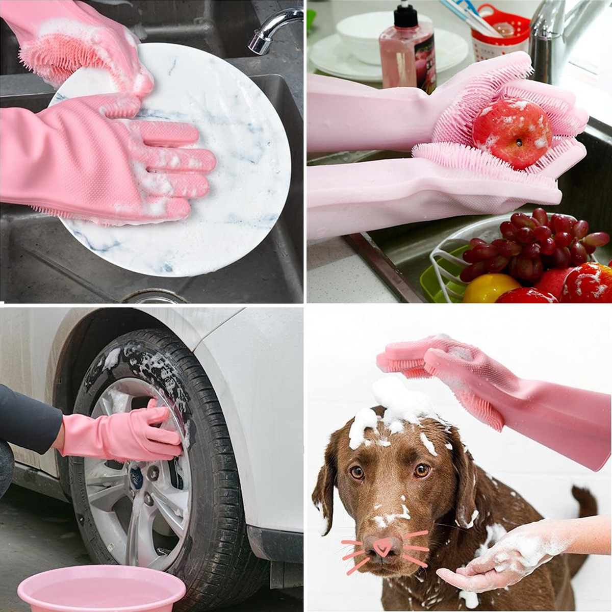 Magic Silicone Scrubbing Gloves 2