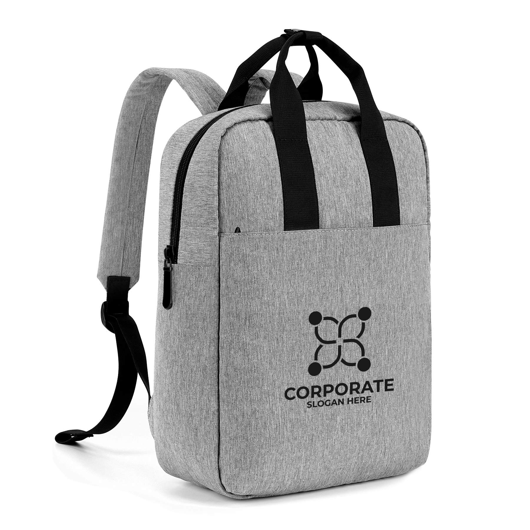 Heathered 15" Convertible Laptop Backpack Tote 9