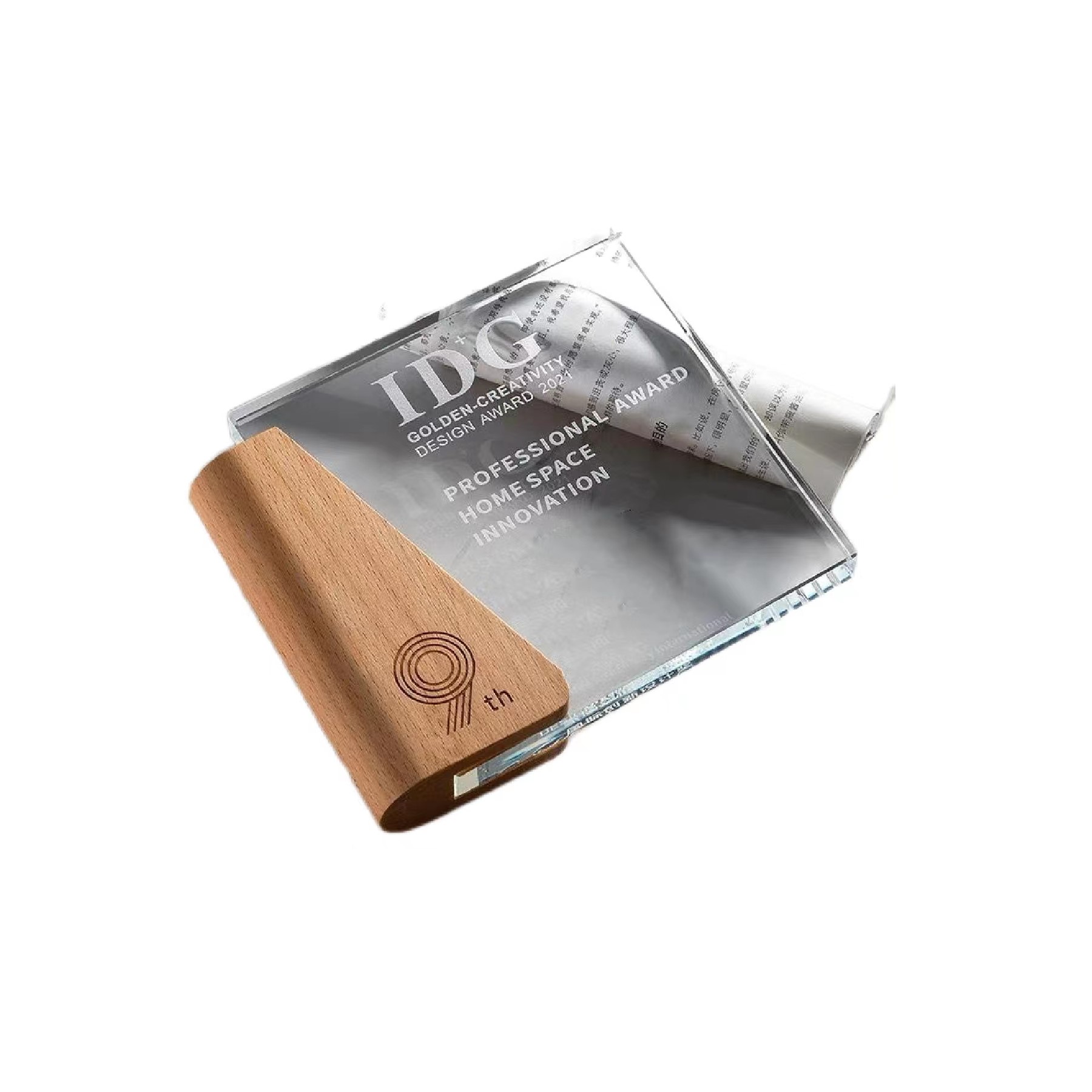 Solid Wood Crystal Trophy/Award (direct import) 6